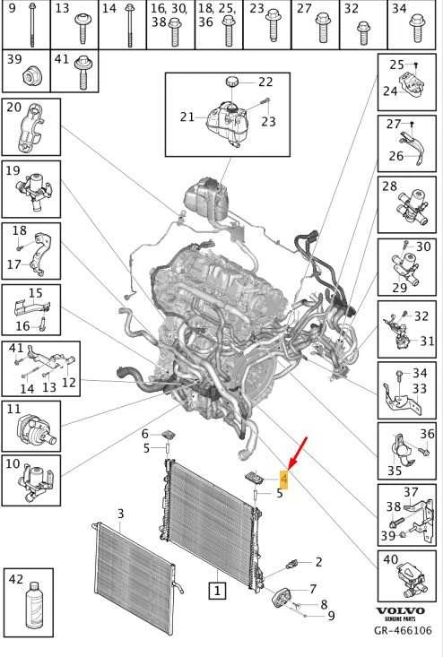 VOLVO XC60 MK2 viršutinė radiatoriaus įvorė Originali 31657308