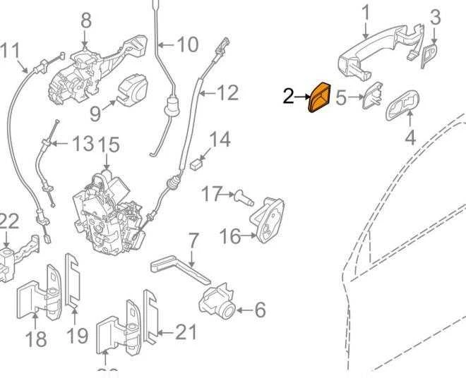 VOLVO XC70 MK2 išorinių durų užrakto cilindro rankenos dangtelis Originalus 39998270