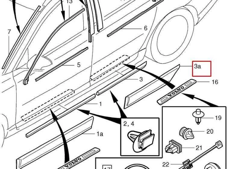 VOLVO XC70 MK3 Galinės Dešinės Durų Apatinė Apdaila 31276155 NAUJA ORIGINALI