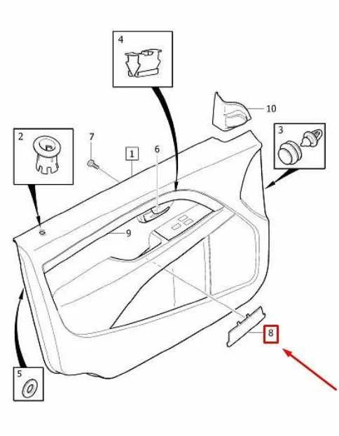 VOLVO XC70 P24 Priekinės Kairės Durų Apdailos Panele Dangtis 39873242 NAUJAS ORIGINALUS
