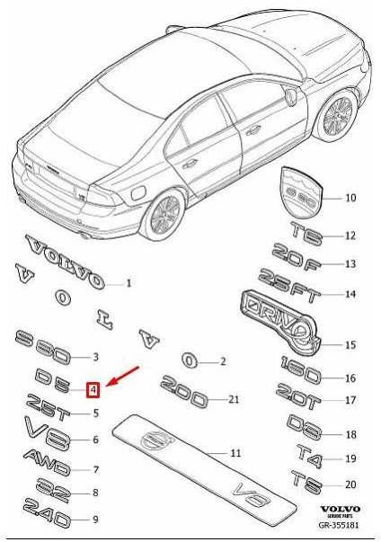 VOLVO XC90 MK1 Galinės durys D5 Emblema 31333646 NAUJA ORIGINALI