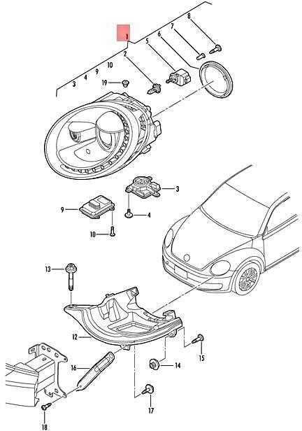 VW Beetle 2012 2019 Dujų Išlydžio Žibintas VAG Originalus 5C1941031H