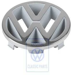 VW Emblema Satino Juoda VAG Golf Mk4 1998 2001 Originalus 3B0853601A01C
