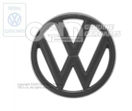 VW ženklelis juodas VAG VW GOLF I 17 EM EN EW JB Originalus 171853601041