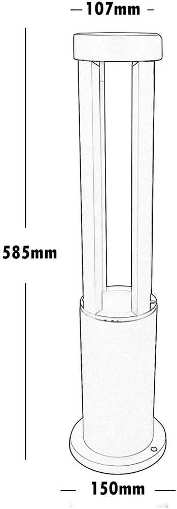 12W 3000K Pastatomas LED lauko šviestuvas Juodas
