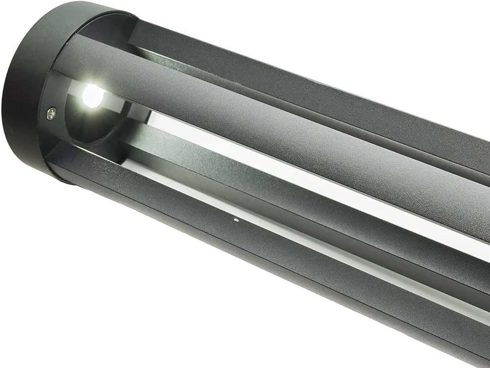 12W 3000K Pastatomas LED lauko šviestuvas Juodas