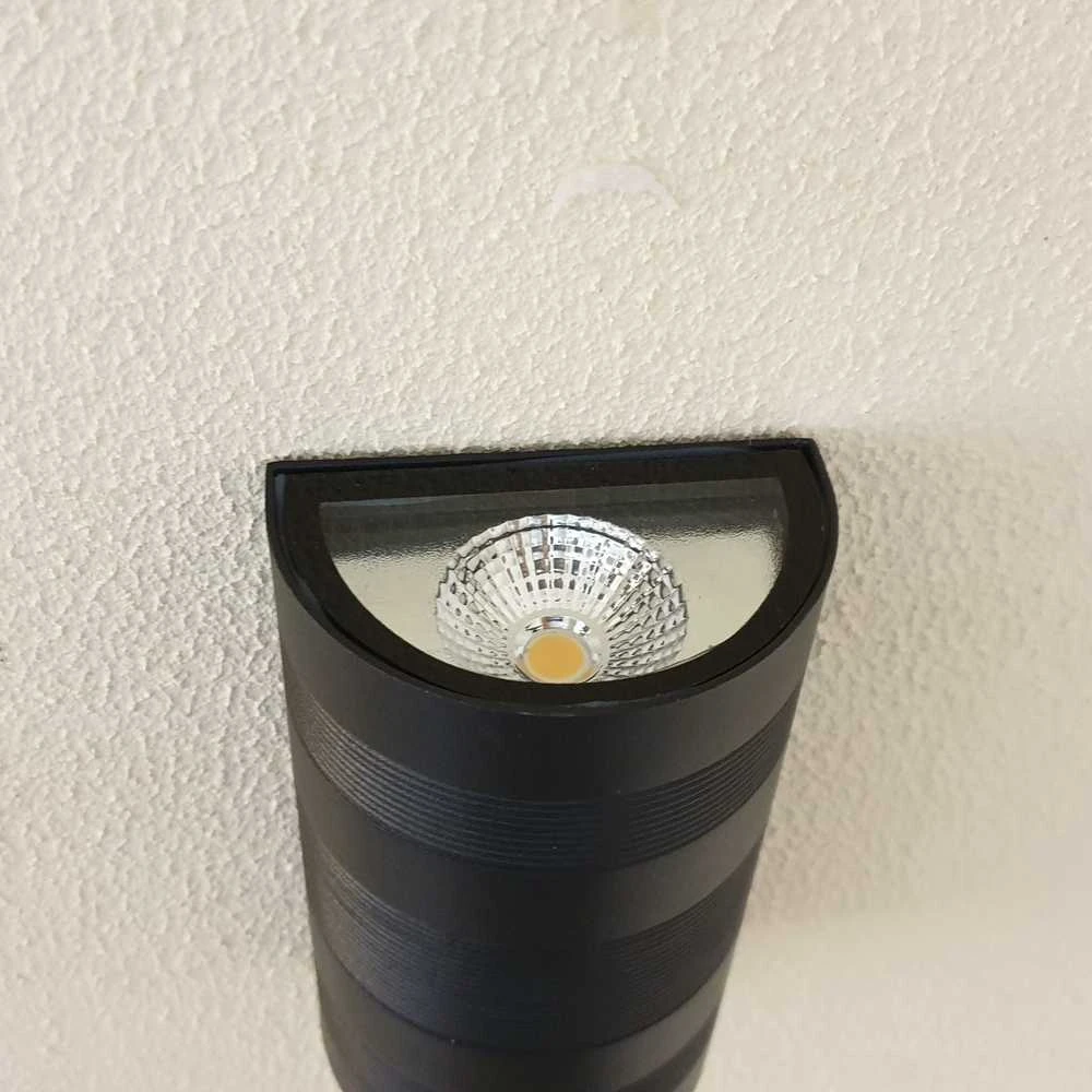 12W 3000K Sieninis LED šviestuvas juodas IP65