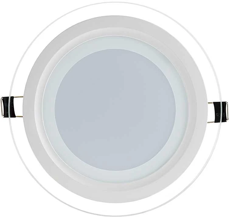 12W 4000K LED Panelė Apvali Stikliniu Rėmeliu natūrali Balta Šviesa