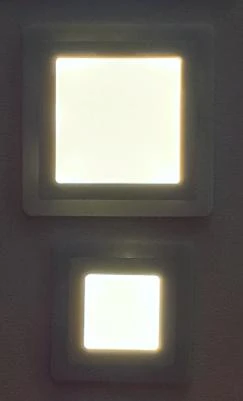 12W + 4W LED panelė dviejų spalvų kvadratinė