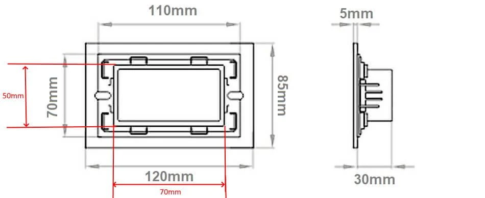 1.3W įleidžiamas sieninis LED šviestuvas su judesio davikliu