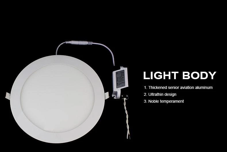 24W 4000-4500K LED Panelė Apvali Natūrali Balta Šviesa