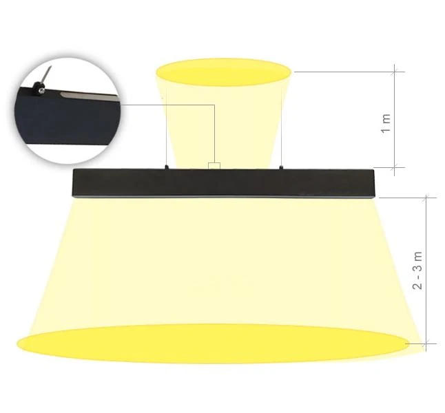 30W 3000K LED šviestuvas Juodas (šilta balta)