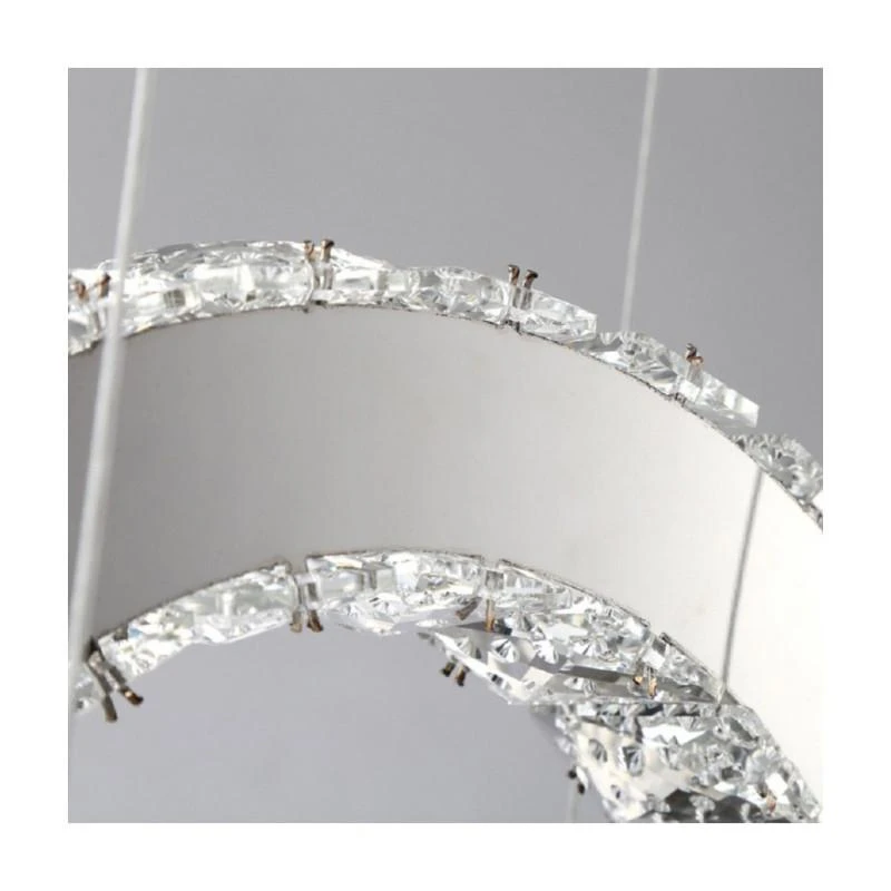 30W 6500K LED krištolo šviestuvas "3 žiedai"