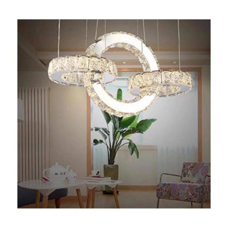 30W 6500K LED krištolo šviestuvas "3 žiedai"