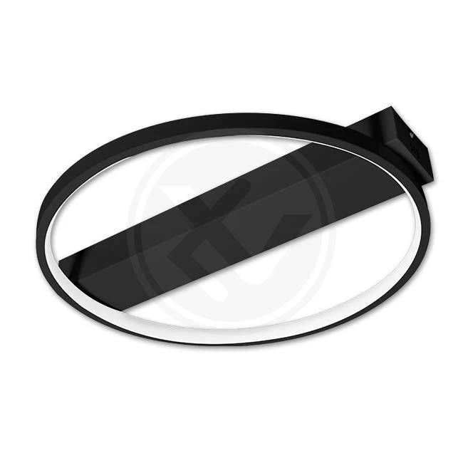 33W LED šviestuvas su nuotoliniu valdymu Juodas