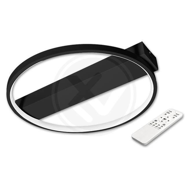 33W LED šviestuvas su nuotoliniu valdymu Juodas