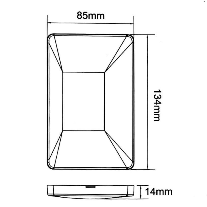 Sieninis šviestuvas 3W 3000K 80lm Sieninis LED šviestuvas juodas
