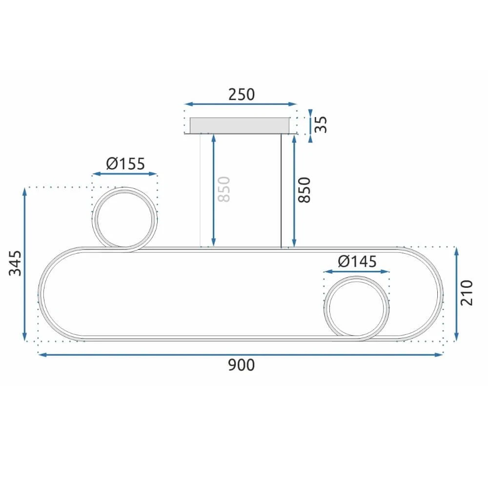40W 3000-6000K LED Šviestuvas Aukso spalvos su nuotolinio valdymo pulteliu