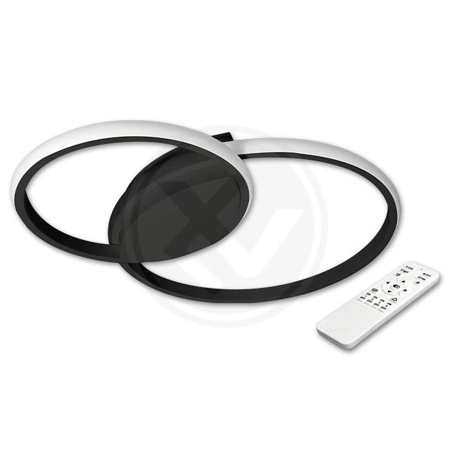 60W LED šviestuvas su nuotoliniu valdymu Juodas
