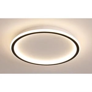 66W 40x4cm LED šviestuvas su nuotoliniu valdymu Juodas