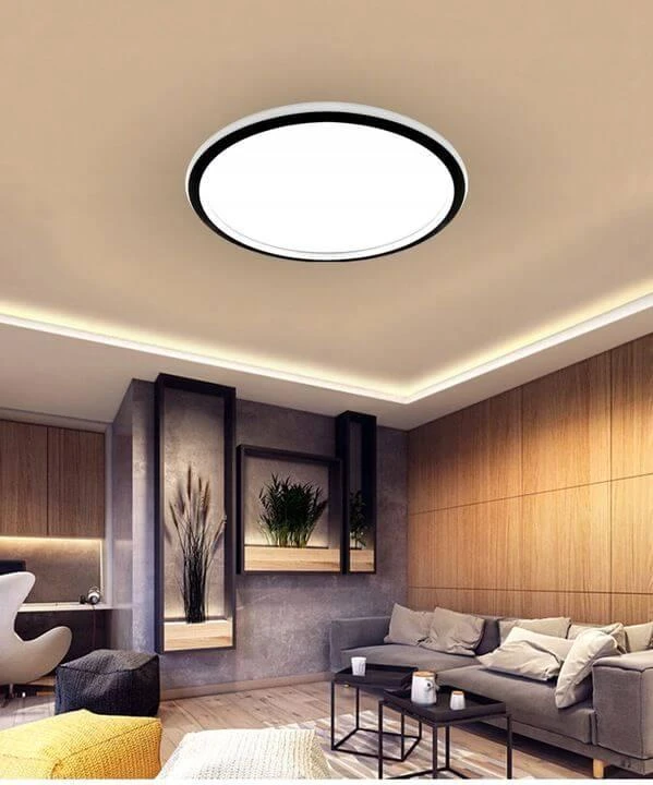 66W 40x4cm LED šviestuvas su nuotoliniu valdymu Juodas