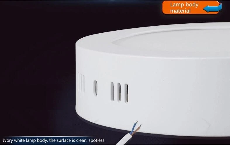 6W 3000K virštinkinė LED panelė apvali šilta balta šviesa