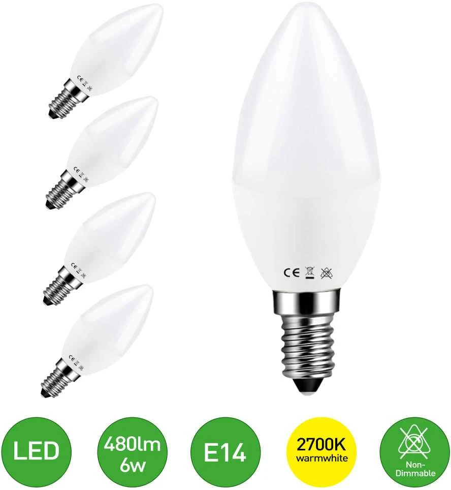 6W E14 2700K-3000K LED lemputė