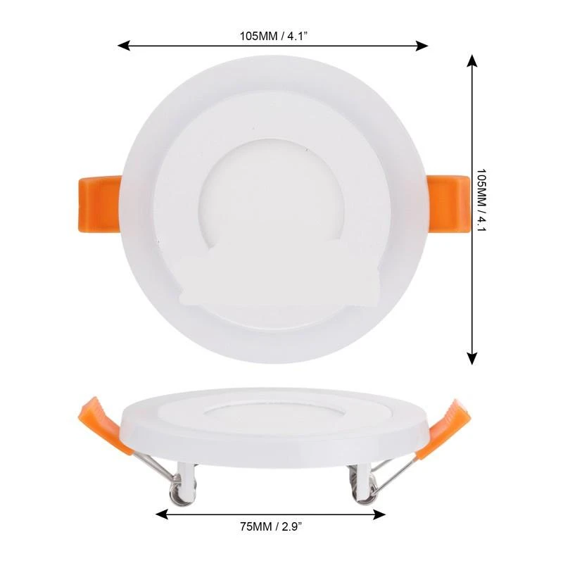 6w LED panelė keičianti spalvas su IR pulteliu (RGB) apvali