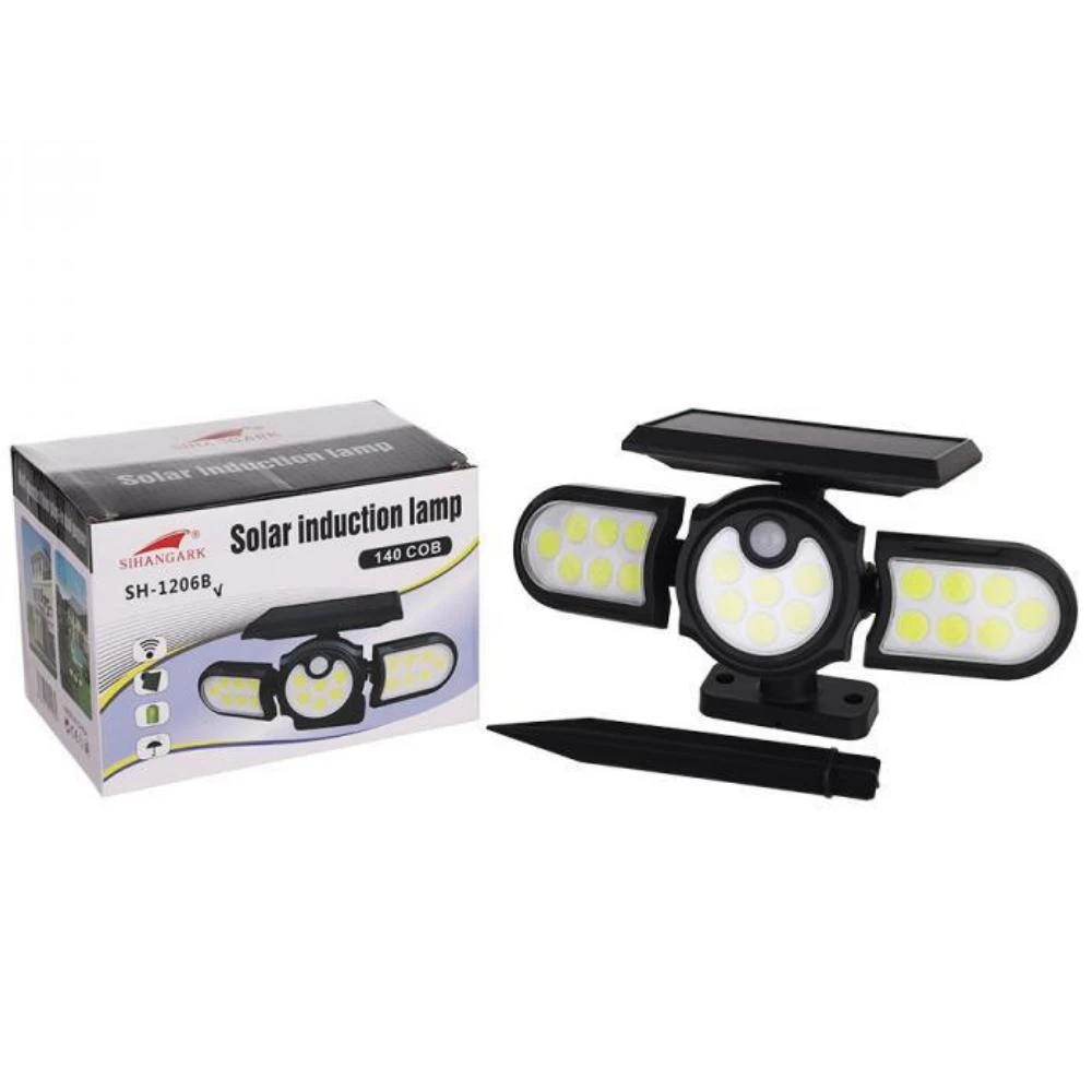 6W LED prožektorius su saulės baterija su judesio davikliu
