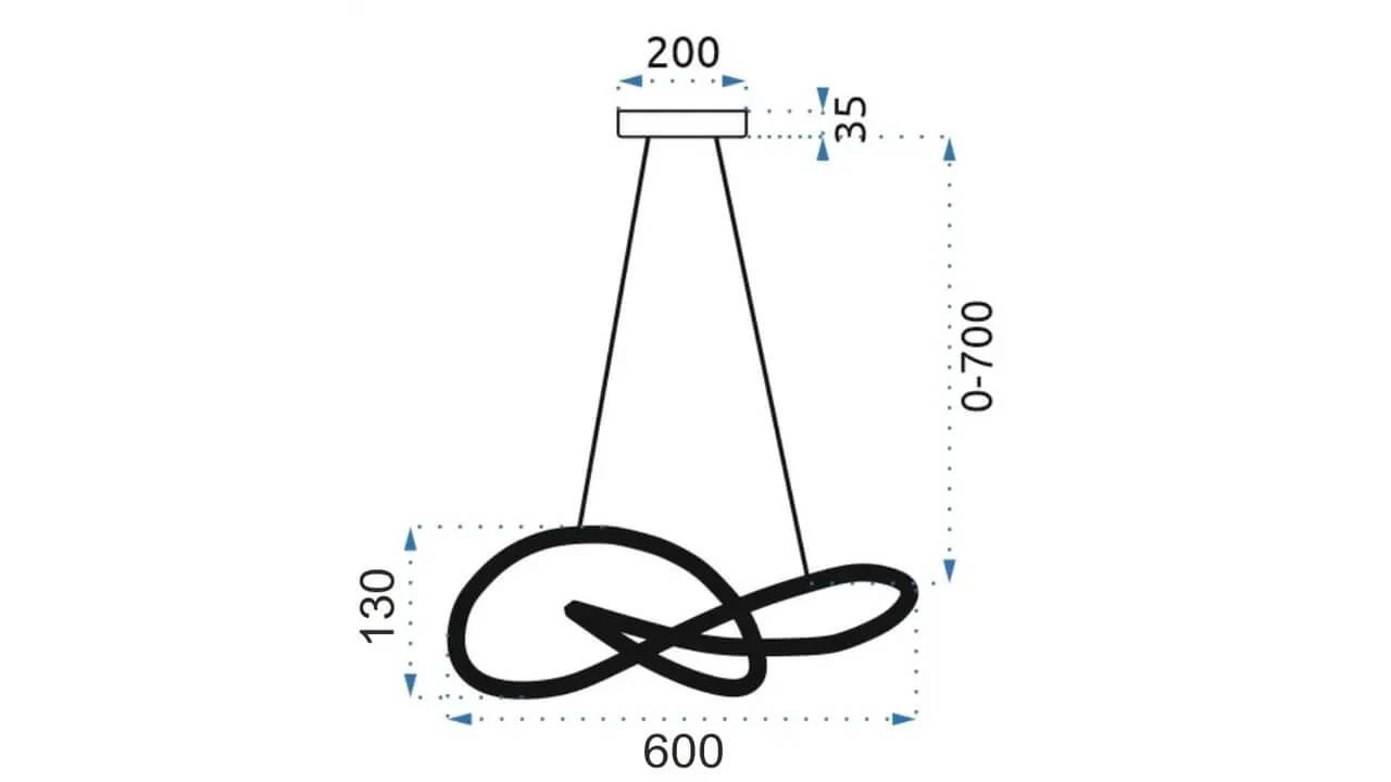 70W 3000-6000K LED Šviestuvas Juodas su nuotolinio valdymo pulteliu