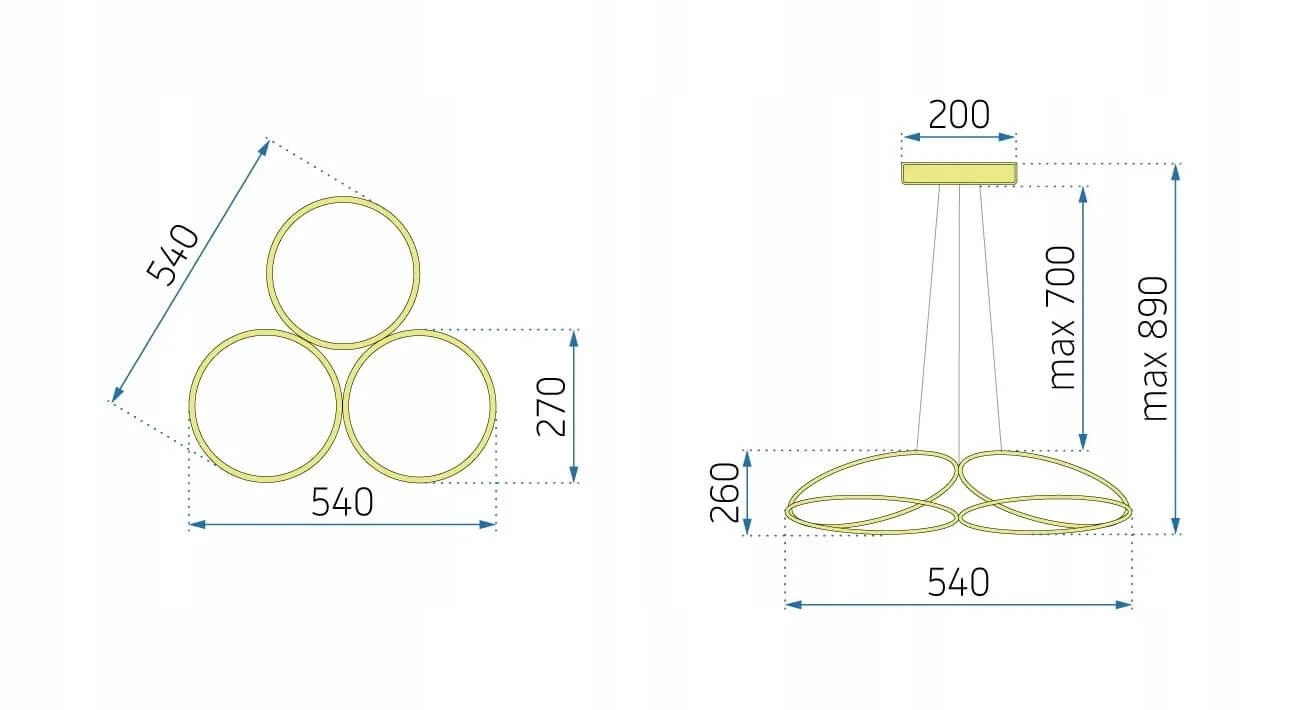 70W 3000-6000K LED Šviestuvas Juodas su nuotolinio valdymo pulteliu