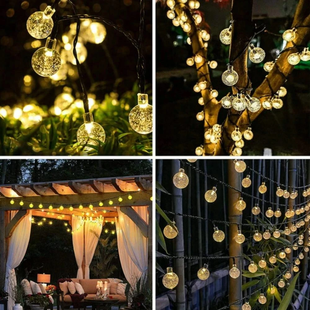 7.85m LED Girlianda su saulės baterija BURBULIUKAI