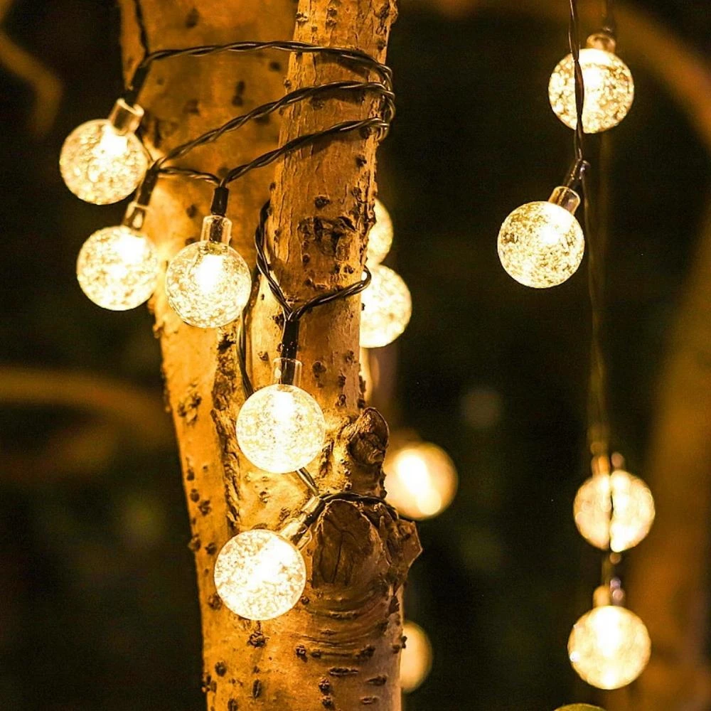 7.85m LED Girlianda su saulės baterija BURBULIUKAI