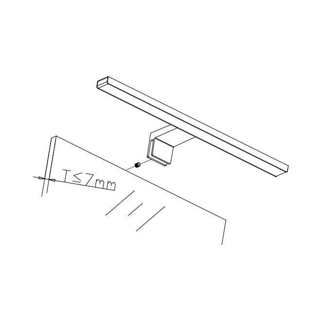 8W 40cm 4000K IP44 Sieninis LED Šviestuvas