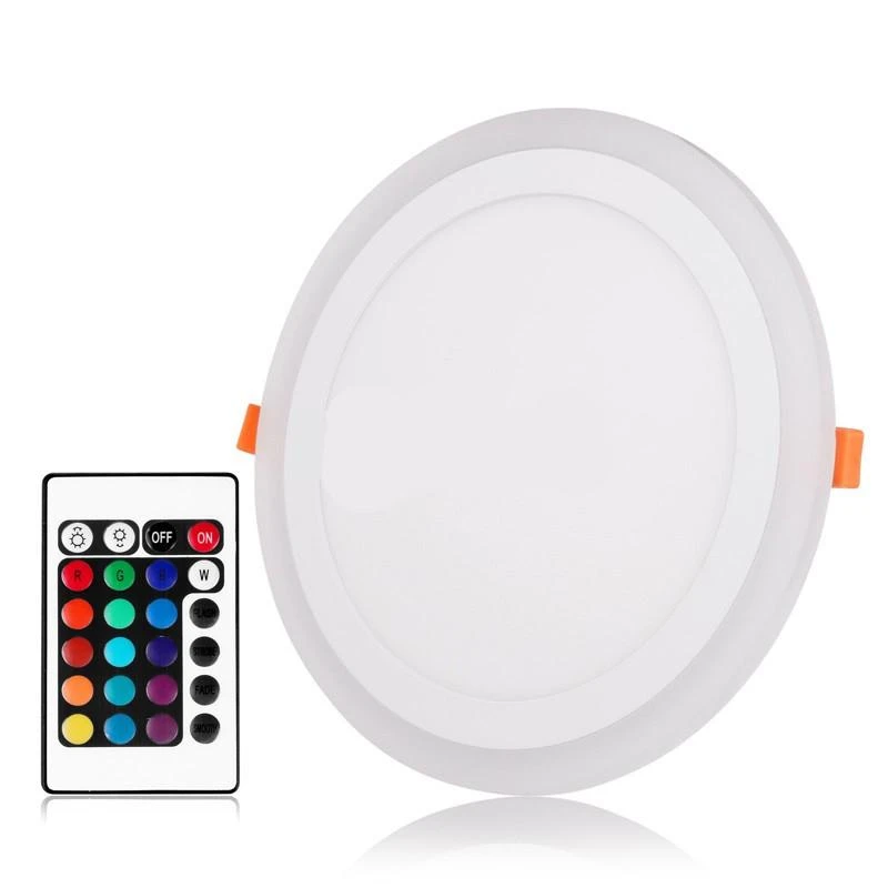 9w LED panelė keičianti spalvas su IR pulteliu (RGB) apvali