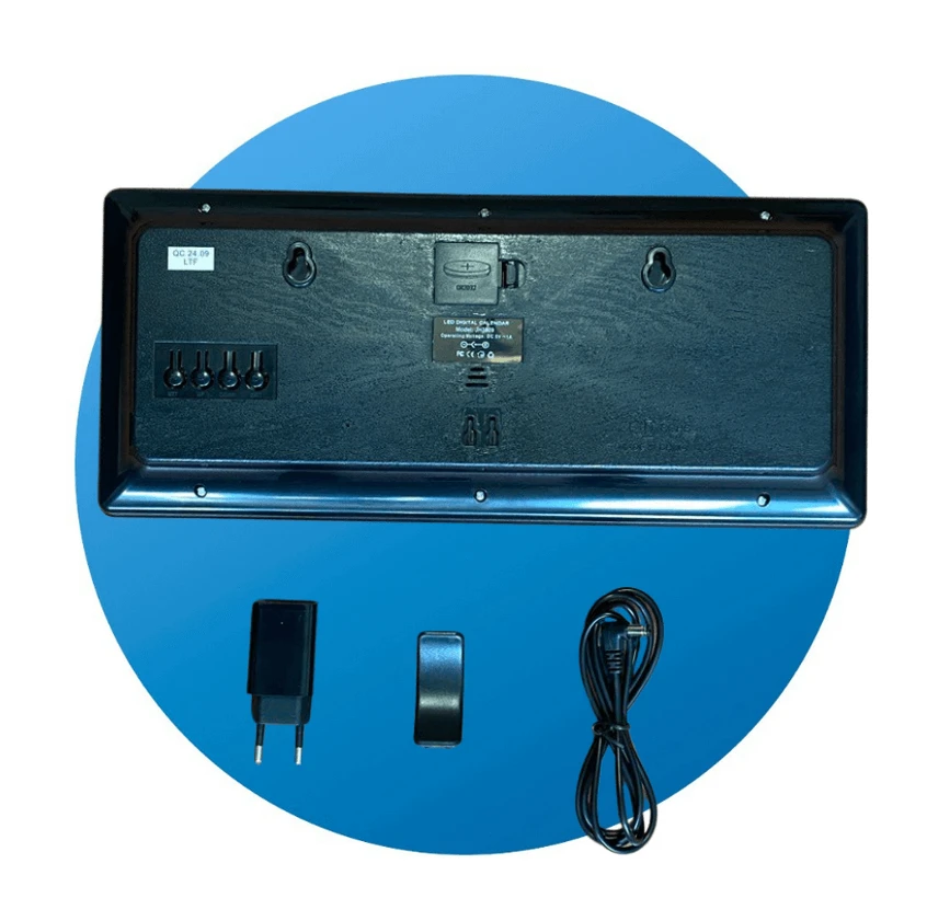 LED laikrodis baltas