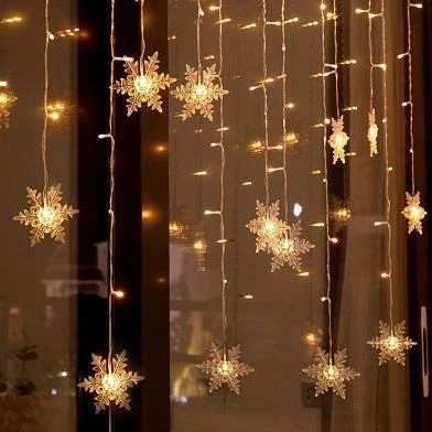 LED užuolaida 230V šilta 4x0.6m 96LED su valdikliu