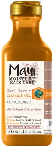 Maui Moisture Maui Coconut Oil garbanotų plaukų kondicionierius 385ml