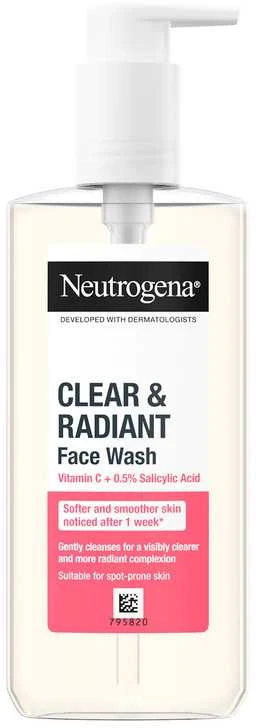 Neutrogena Clear & Radiant Face Wash valymo gelis