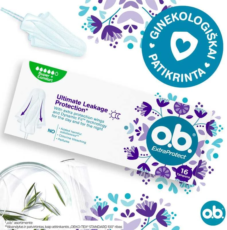 Johnson O.B. ProComfort Extra Protect Super Plus 16 vnt. tamponai