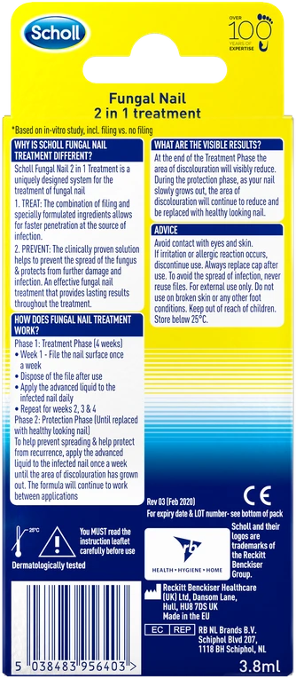 SCHOLL nagų priemonė nuo grybelio infekcijos, 3,8ml
