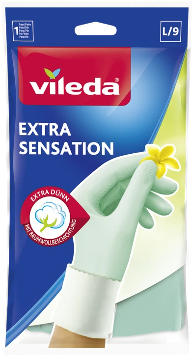 Pirštinės Vileda Extra Sensation L/9 dydis