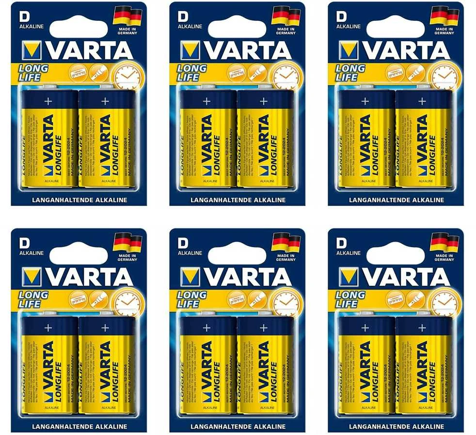 VARTA LR20 D tipo baterijų pakuočių komplektas