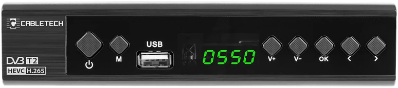 Skaitmeninės TV imtuvas „Cabletech URZ0336C“, DVB-T/T2, H.265 HEVC