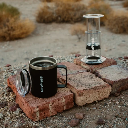 „AeroPress“ – kelioninis kavos puodelis, juodas, 350 ml