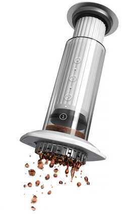 „AeroPress Premium“ – stiklinis kavos virimo aparatas, baltas