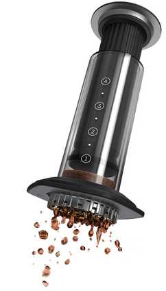 „AeroPress Premium“ – stiklinis kavos virimo aparatas, juodas