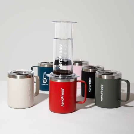 „AeroPress“ – kelioninis kavos puodelis, raudonas, 350 ml