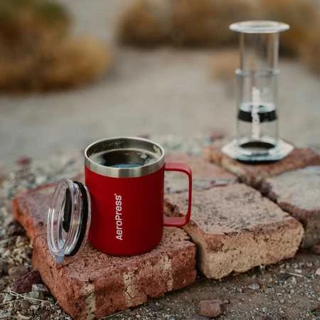 „AeroPress“ – kelioninis kavos puodelis, raudonas, 350 ml
