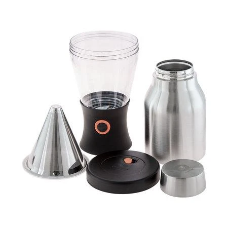 Asobu – „Cold Brew Cafetiere Sidabrinis“.
